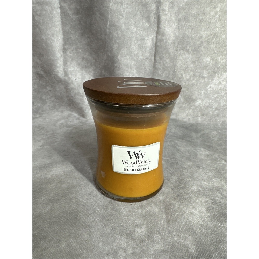 WoodWick Sea Salt Caramel Candle 9.7 Oz New